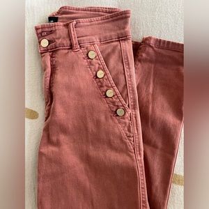 High rise ankle cut jeans